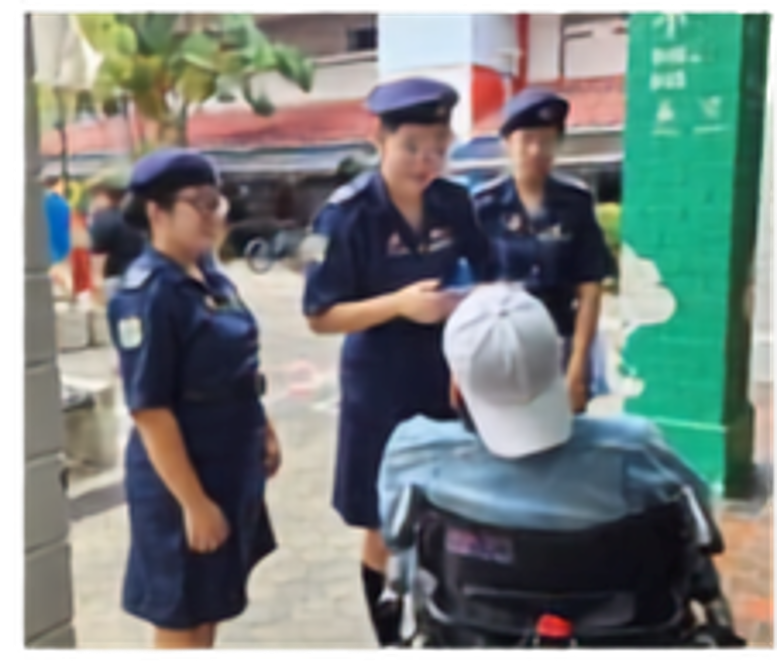 In collaboration with Yishun South NPC, OSSNPC cadets took the streets of Khatib, to share with members of the public about the dangers of phishing, common phone scams and how to protect themselves against such nefarious schemes. They mustered up their courage, confidence and language skills to approach people to share with them about cyber crimes.